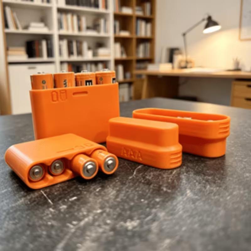 Car Organizer - 4つのスロットを備えたAA電池収納ボックス。持ち運び可能なAA電池ケース。プラスチック製の電池ホルダー兼収納ケース。AA電池用。車内や旅行に最適。