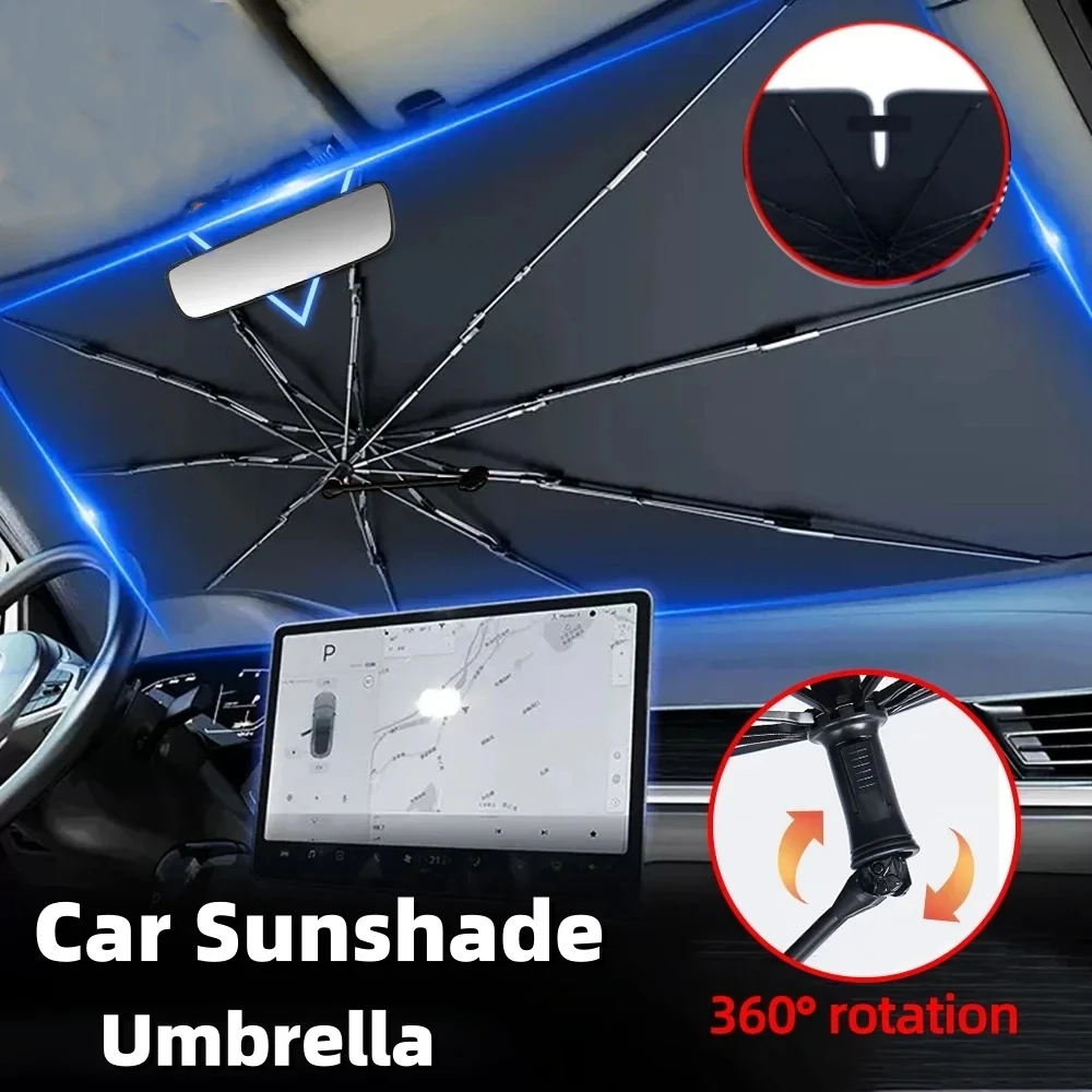 Windshield Sun Shade - 車のフロントガラスサンシェード断熱サンバイザー夏用自動車アクセサリー
