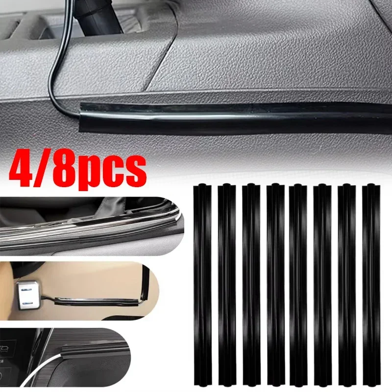 Car Cable Organizer - 4/8個入り 車用ケーブルマネージャー、汎用タイプ、車内に隠せるケーブルカバー、USBオーディオケーブル用、車内アクセサリー
