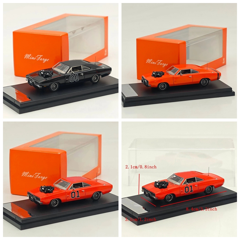 Car Charger - ミニフォージ 1:64 1969年式チャージャー ジェネラル・リー エクスポーズド・ブローンV8 ダイキャストモデルカー