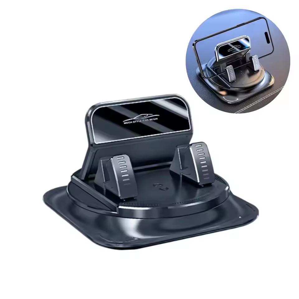Car Phone Holder - 360 ° 度角調整可能な車載携帯電話ホルダー、滑り止めシリコン製ダッシュボード電話ホルダー、自由回転式ユニバーサルヘッドアップナビゲーションホルダー