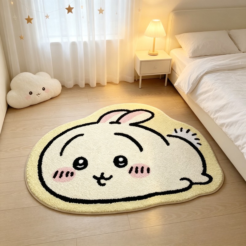 ちいかわ！！！漫画ラグ アニメ ハチワレウサギ ぬいぐるみフ - Car Floor Mat のレビューと価格