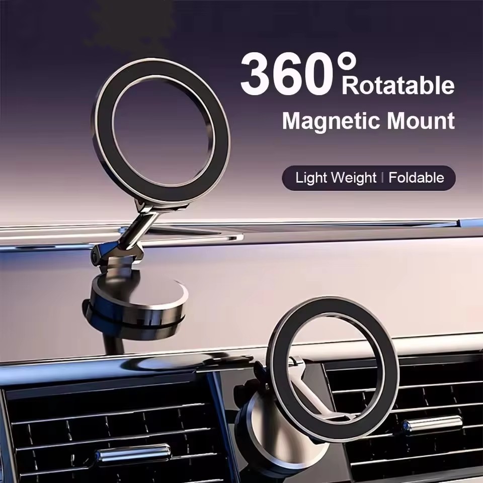 マグセーフ360対応折りたたみ式マグネット式車載携帯電話ホル - Car Phone Holder のレビューと価格