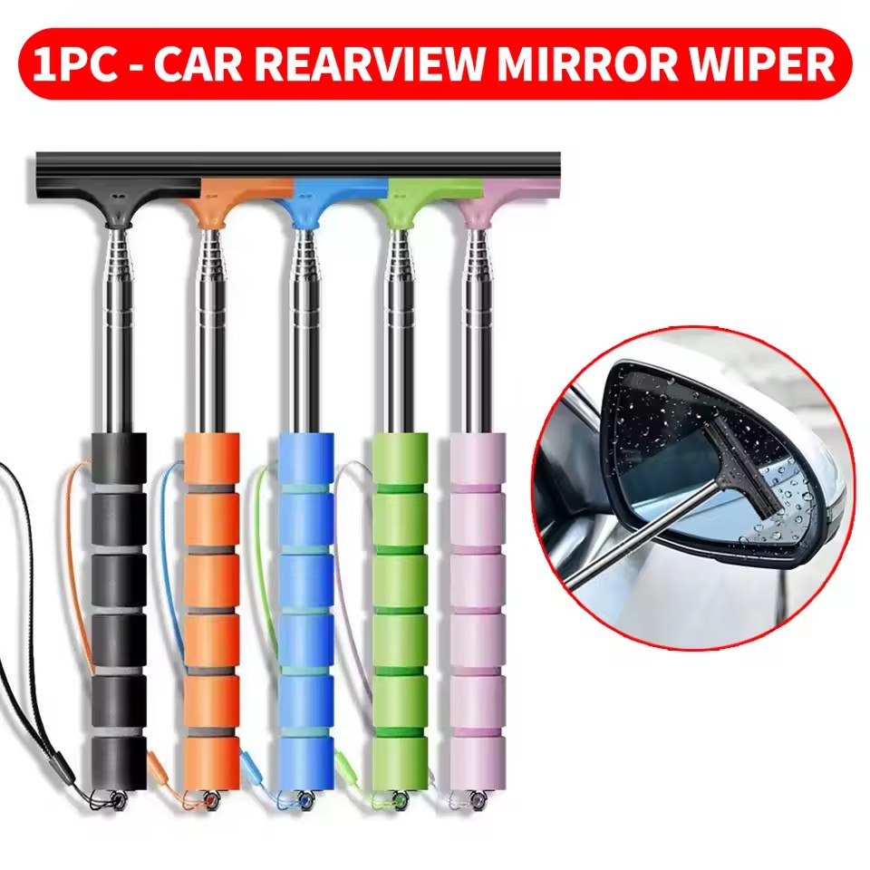 バックミラーフロントガラスワイパー格納式ポータブルゴムスキー - Car Mirror のレビューと価格