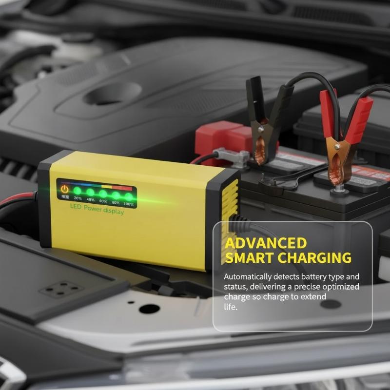 スマートで多機能な12V車載バッテリー充電器。過熱保護機能を - Car Charger のレビューと価格