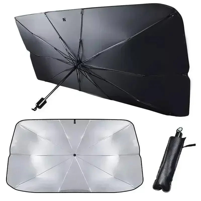 車のフロントガラス用サンシェード、折りたたみ式傘型日よけ、U - Windshield Sun Shade のレビューと価格