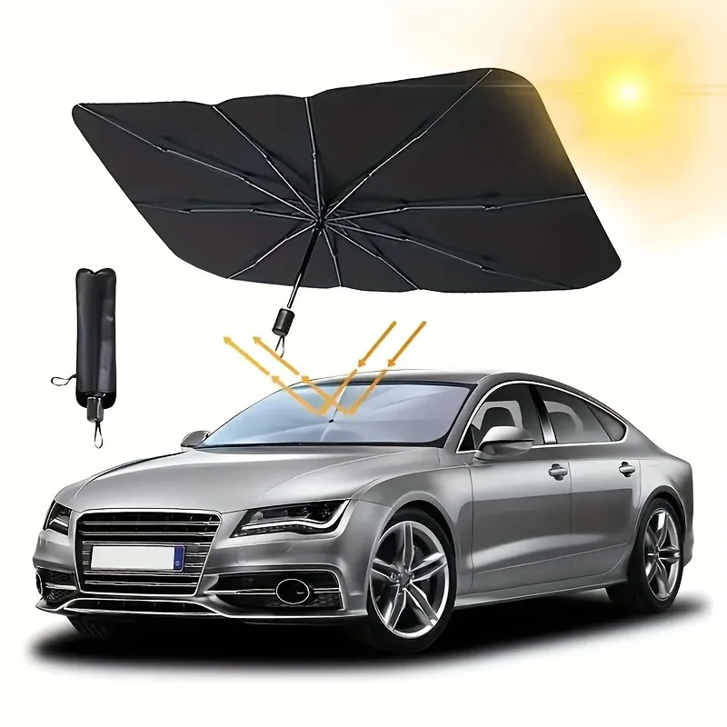 車のサンシェードプロテクターパラソル車のフロントウィンドウサ - Windshield Sun Shade のレビューと価格